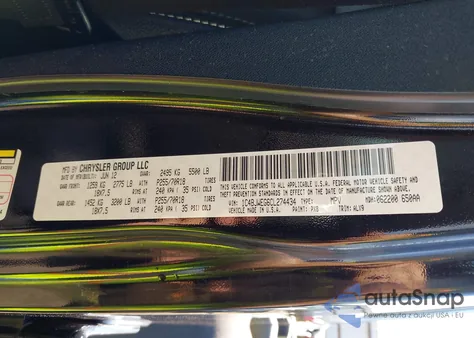 2012 Jeep Wrangler Unlimited Sahara z USA, uszkodzony, nr VIN 1C4BJWEG6CL274434